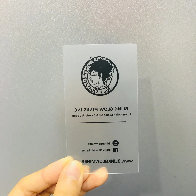 

200pcs Customized printing plastic transparent PVC business card