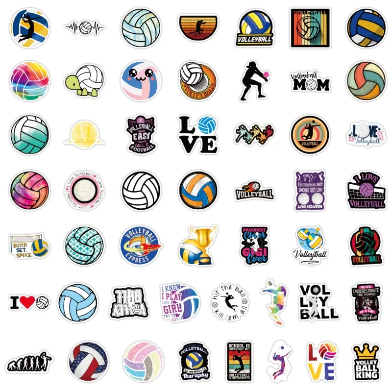 100 adesivi decorativi Graffiti creativi per personalità dei cartoni animati, pallavolo, sport