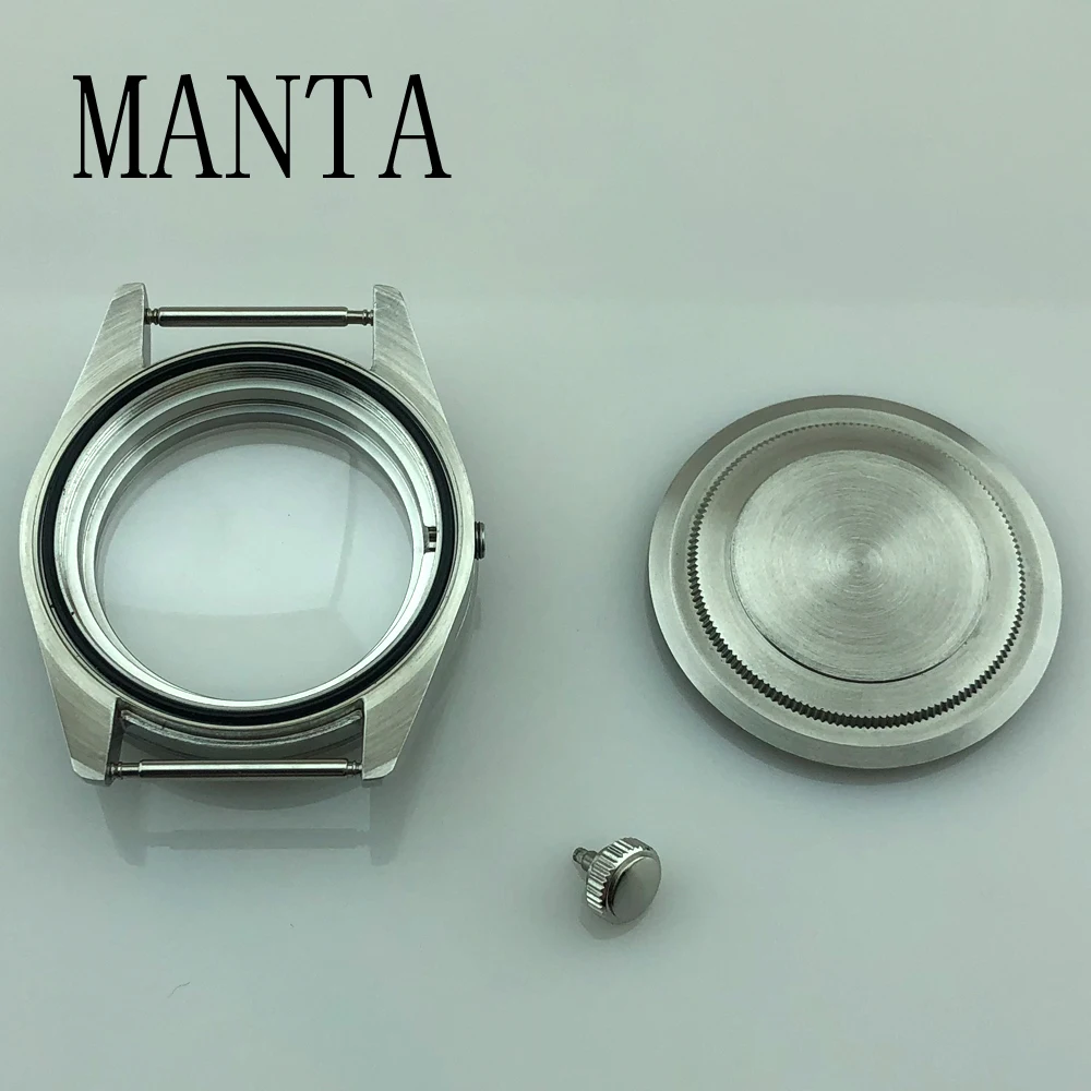 زجاج MANTA-Sapphire لساعة الحركة ، حافظة ، مناسبة لـ NH35 و NH36 ، 39 أجزاء ساعة فضي