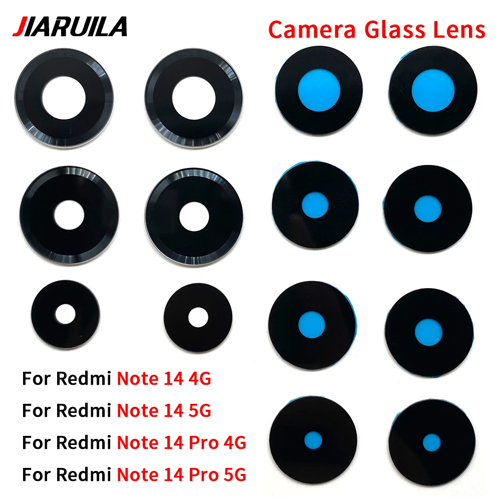 NEW Back Rear Camera Glass Lens Cover With Adhesive Sticker For Xiaomi Redmi 15 15C Note 14 Pro Plus 5G / Note 14 15 Pro 4G 5G