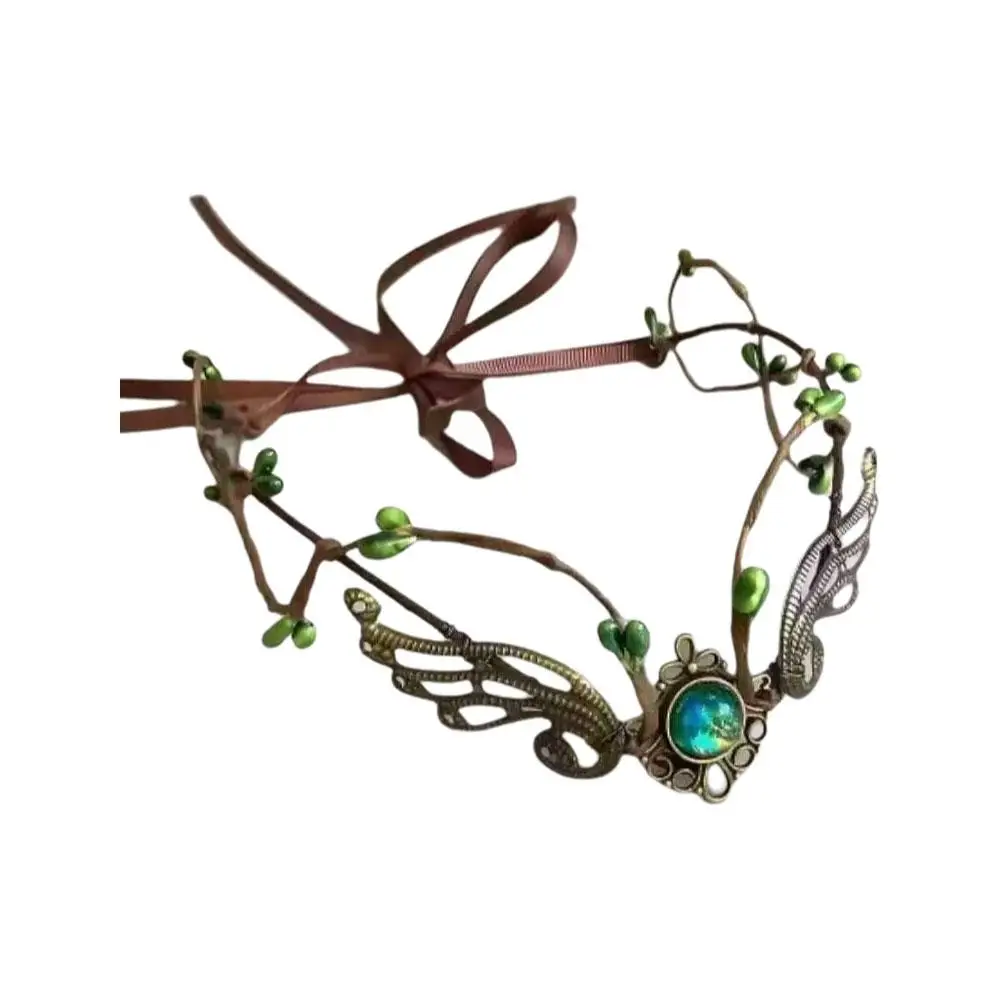 1 stks Elven Crown Elf Tiara Wijnstok Hoofddeksel Fee Heks Diadema Gothic Hoofdband Haar Bos Bruids Bruiloft Accessoires Jurk