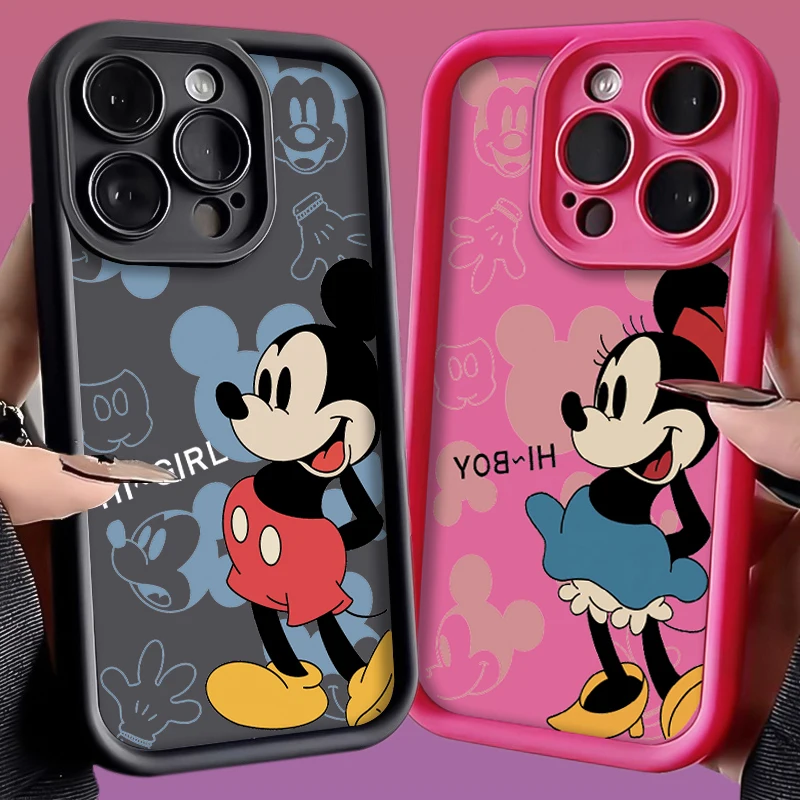 Disney Mickey Minnie Mouse Silicone Case for Samsung Galaxy A15 A05 A05S A55 A35 A25 A24 A13 A23 A12 A22 A32 A52 A52S A72 A11