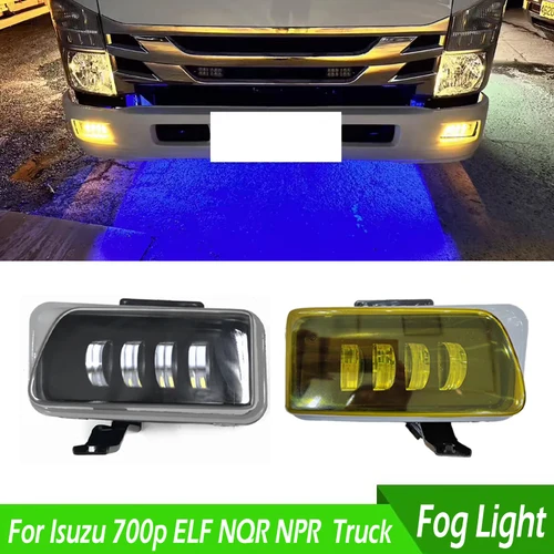 Para Isuzu 700p ELF NQR NPR a través de camión 1 par LED luz antiniebla del parachoques delantero del coche lámpara de conducción antiniebla luz de señal de giro