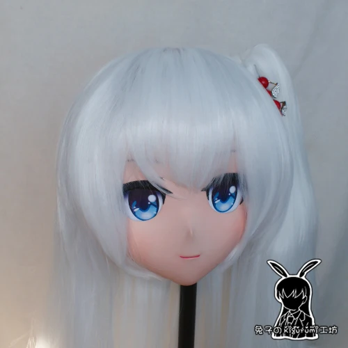 (KM529)Top Quality Handmade Female Resin Cosplay Japanese Role Play Shinki Kigurumi Mask Crossdresser Doll Transgender Mask