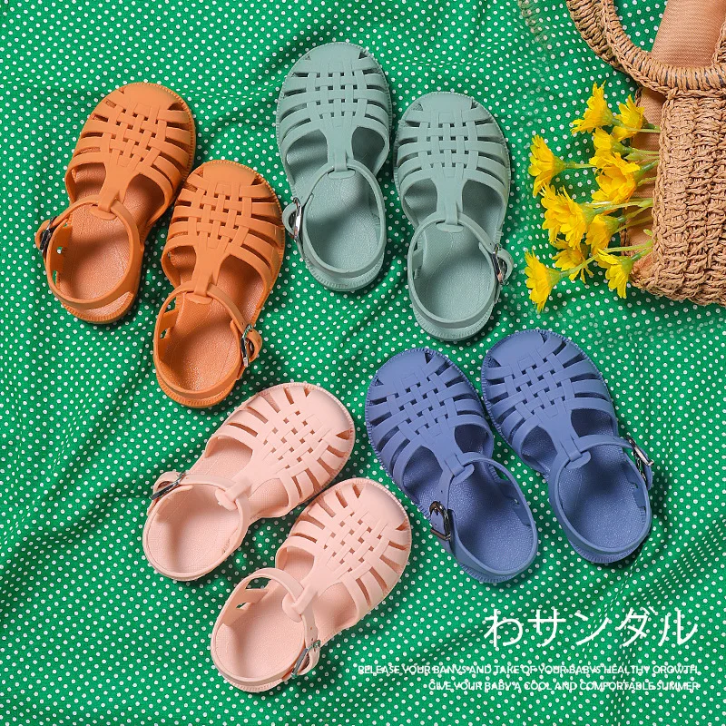 

Candy Color Anti-Slip PVC Jelly Sandals Lightweight Comfortable Children Summer Shoes for Toddlers and Kids