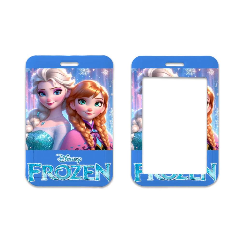 Frozen Princess Cute Student Card Holder Keychain Cartoon Bus Card Holder Campus Card Work ID Holder Factory Hard Meal Card Su