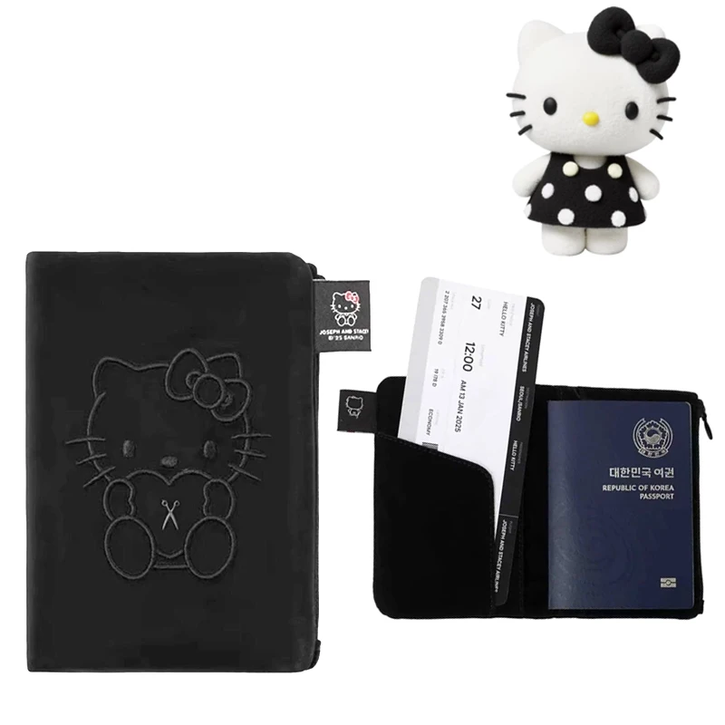 

Kawaii Japanese Hello Kitty Bank Card Storage Cute Vintage Harajuku Girl Hello Kitty Passport Clip Birthday Gift Decoration