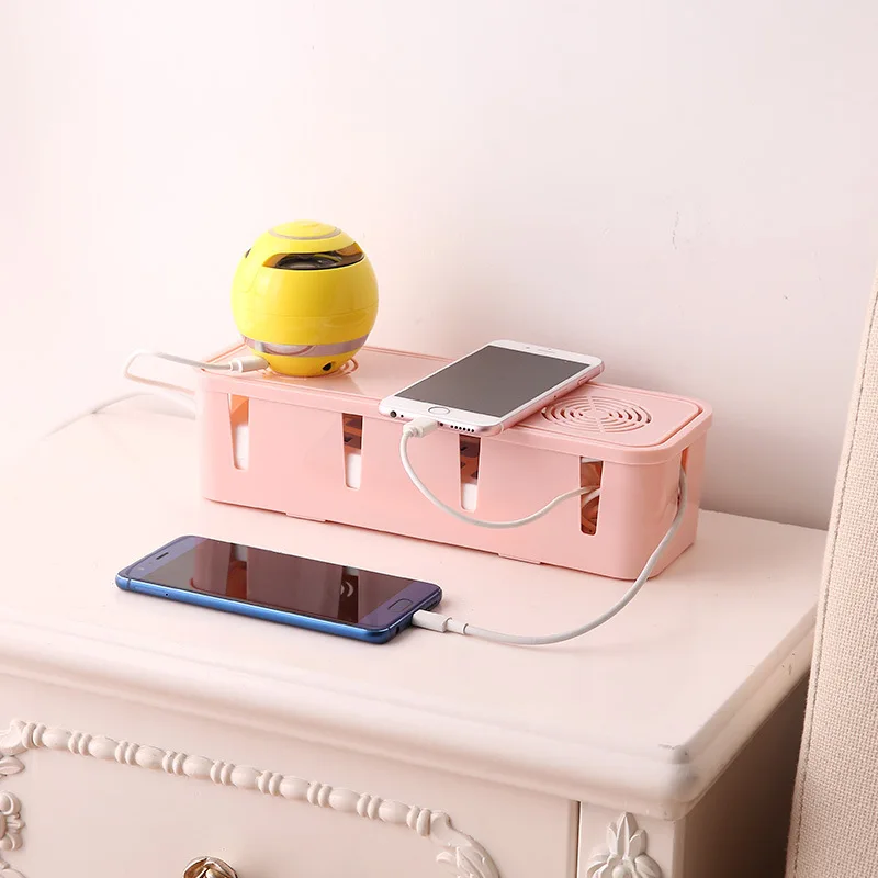 

Desktop Power Strip Storage Box Wire Plug Board Fixed Collection Box Power Cord Socket Data Cable Storage And Organization Box