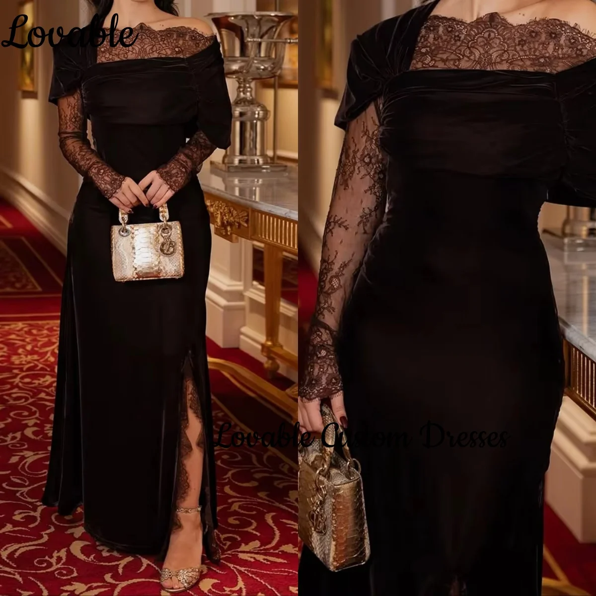 

Вечернее платье трапециевидной формы на одно плечо, свадебное платье длиной до пола, с рюшами и длинными рукавами, платья на молнии для выпускного вечера