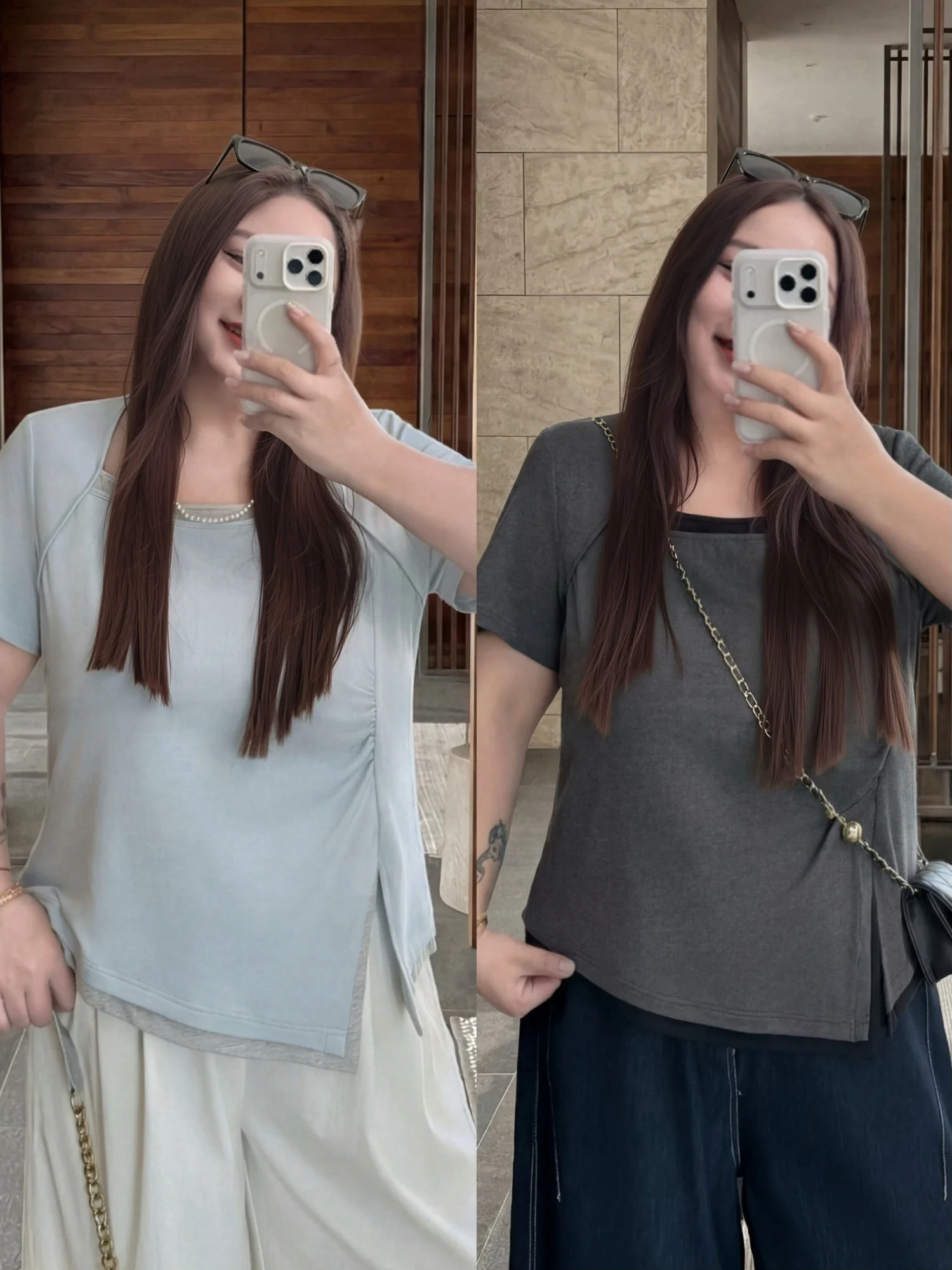 

Женский топ больших размеров с квадратным вырезом и короткими рукавами, в деловом стиле, плотный, элегантный, стройнящий, летняя новинка 17201H