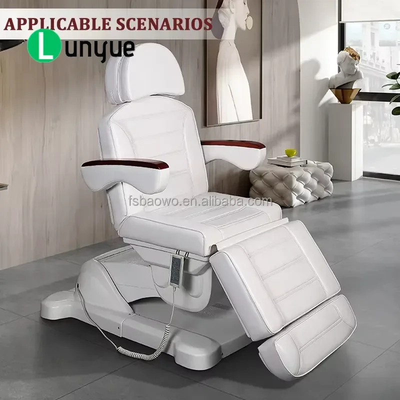 Luxury Electric Adjustable Folding Leather Beauty Bed Professional Spa Facial Massage Table for Ultimate Relaxation Home
