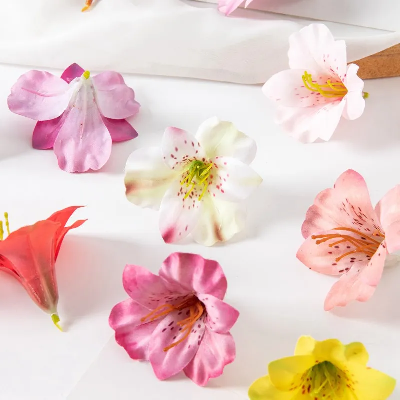 10 Stück künstliche Blumen aus Seide, Schmetterling, Orchidee, Hochzeit, Zuhause, Outdoor, Bogen, Dekoration, Zubehör, Brosche, DIY-Weihnachtskranz – Detail 5