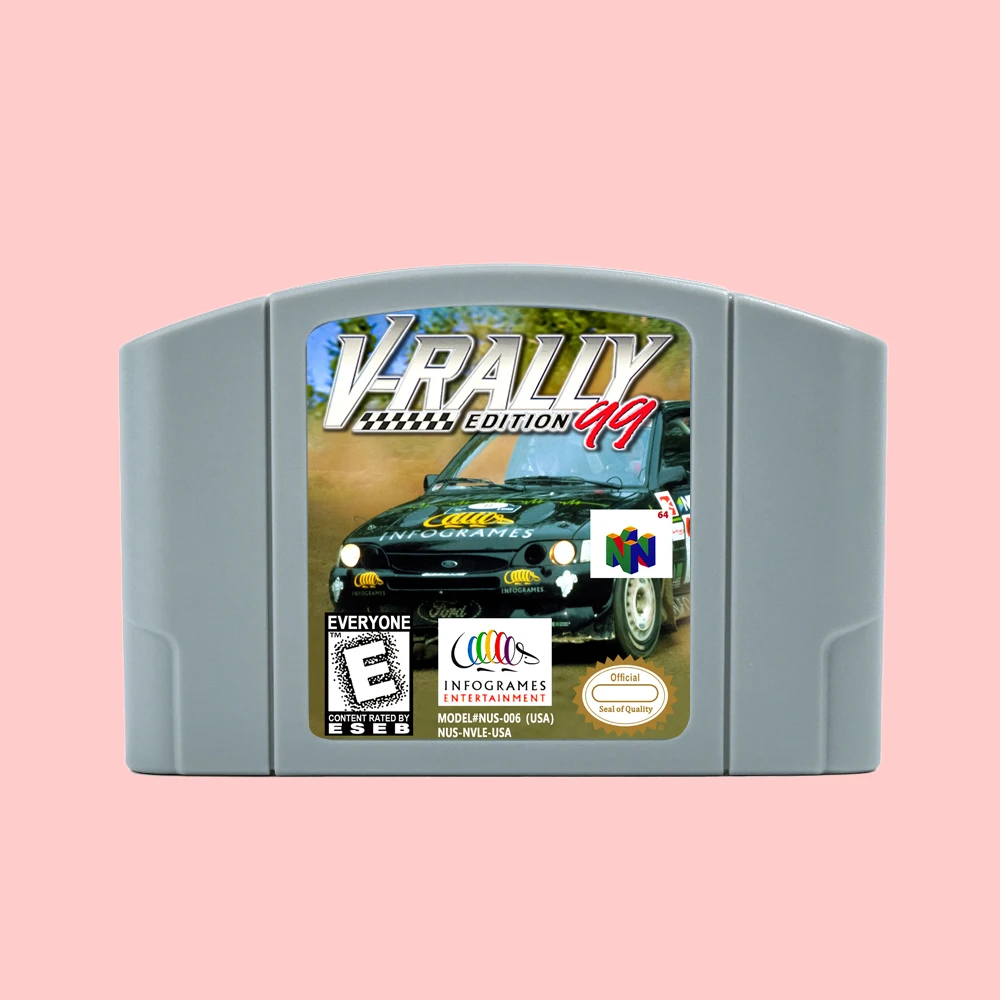 

V-Rally Edition 99 Game Cartridge For N64 USA NTSC Retro 64 Bit Game Consoles