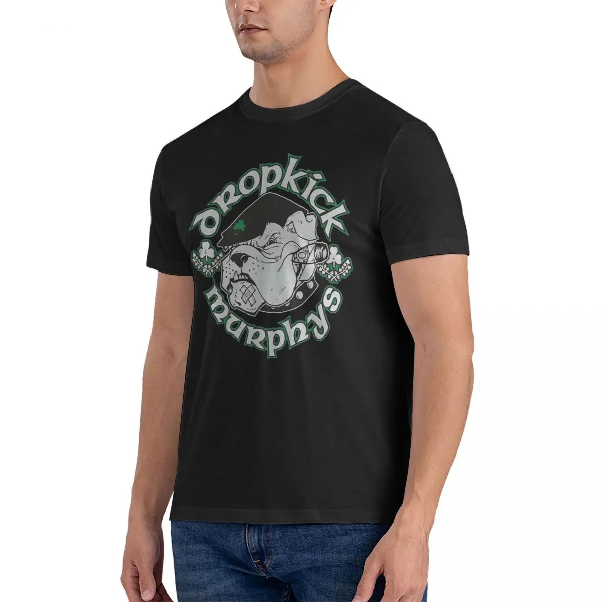 Dog Men's T Shirts Dropkick Murphys Funny Tee Shirt Short Sleeve Round Collar T-Shirt 100% Cotton Birthday Present Tops