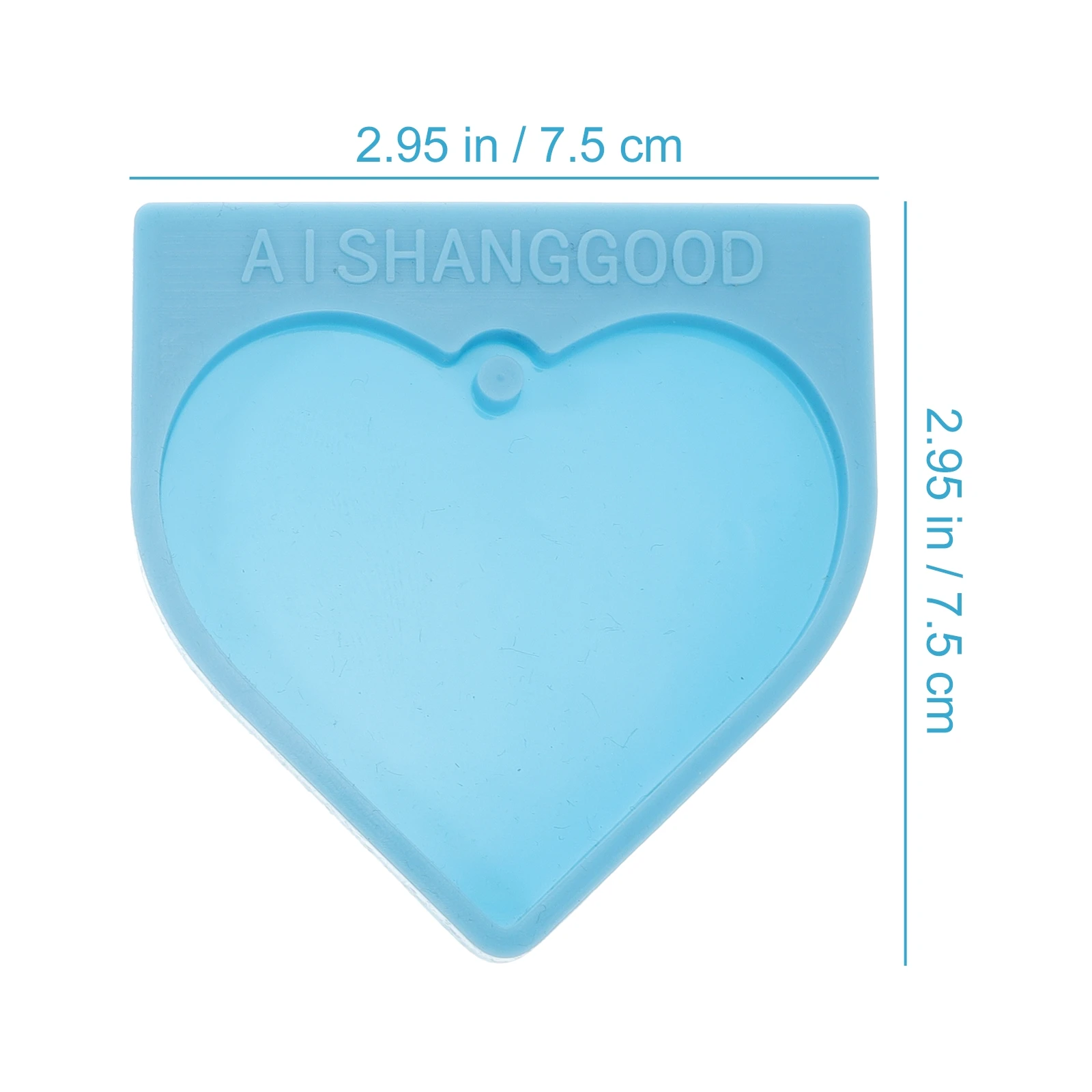 

3 Pcs Keychain Heart Shape Mold Heart Shape Silicone Pendant Mold DIY Jewelry Craft Reusable Bake Miniature Dad Gifts
