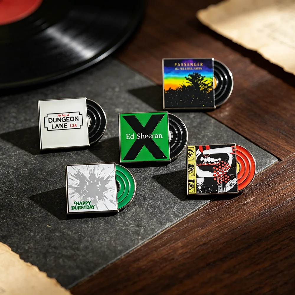 Retro Vinyl Record Enamel Pin Album Pattern Brooch Badge Music Lover Accessory Backpack Jacket Decoration Gift for Fans