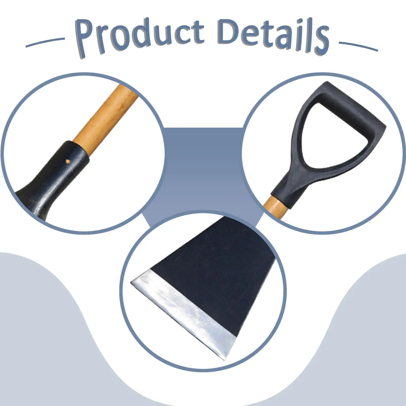 

Ice Scraper with Ergonomic Handle Steel Snow Remover Tool for Walkway Driveway and Garage Cleaning