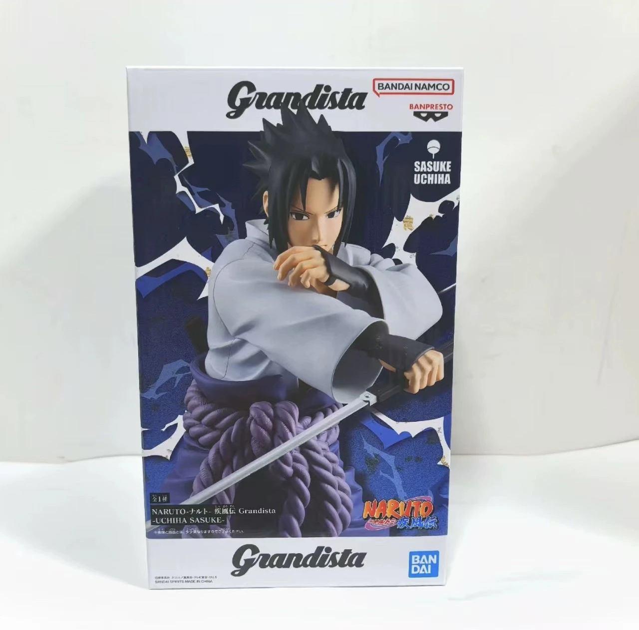 Nowa Oryginalna Figurka Akcji Bandai Banpresto Anime Naruto Uchiha Sasuke Statuetka Ozdoba Model Kolekcjonerski Zabawka dla Chłopca Prezent Urodzinowy