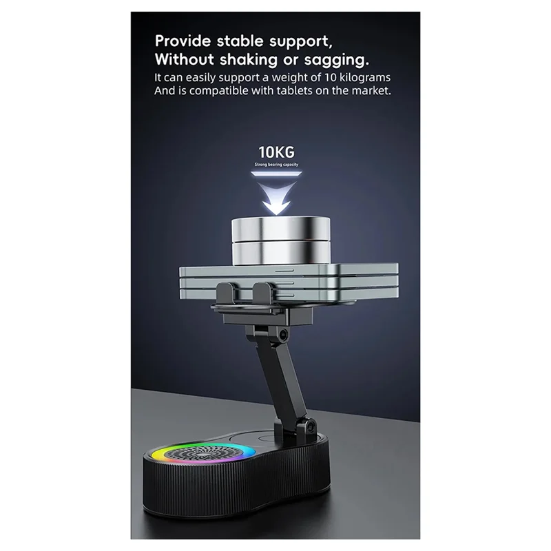 JABS-Power Bank Altavoz Bluetooth Soporte para teléfono móvil de inducción para mostrador Vanidad Mesita de noche Coche de viaje