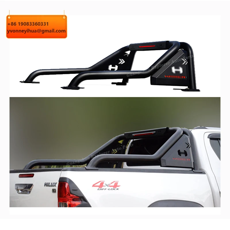 

HM Pick Up Trucks Roll Bar For Ranger For Hilux Revo Rocco Vigo For Dmax For NP300 For Triton With LED 4x4 Rear Roll Bar