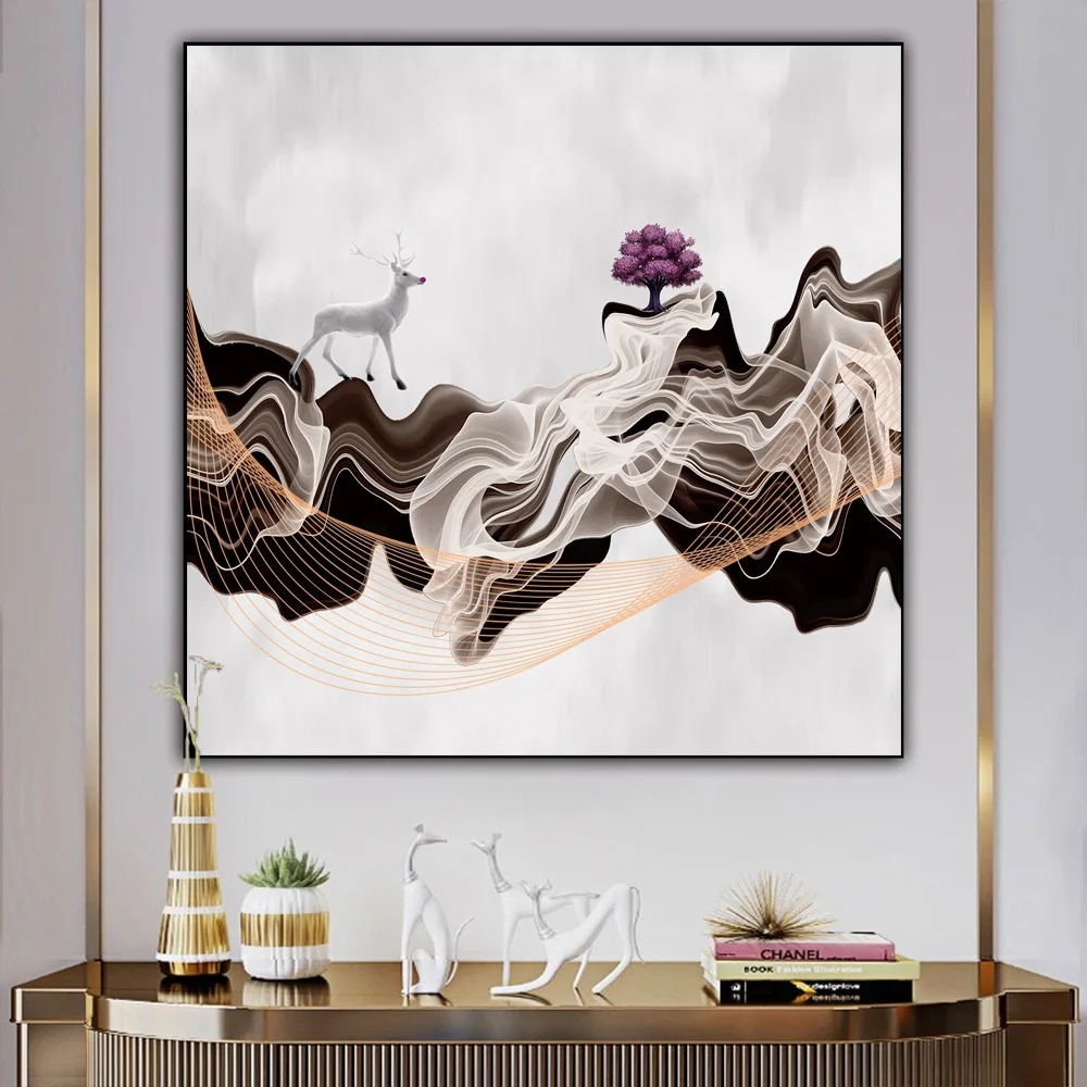 

Canvas painting, abstract modern decorative painting, living room, bedroom, dining room, hallway, hanging poster