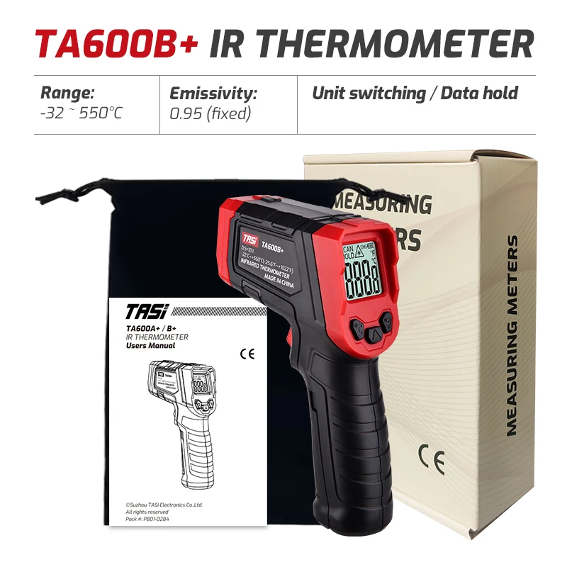 TA600A+/TA600B+  Infrared Thermometer -32~550℃ HD Color Screen Non-contact Laser Temperature Measurement Tool