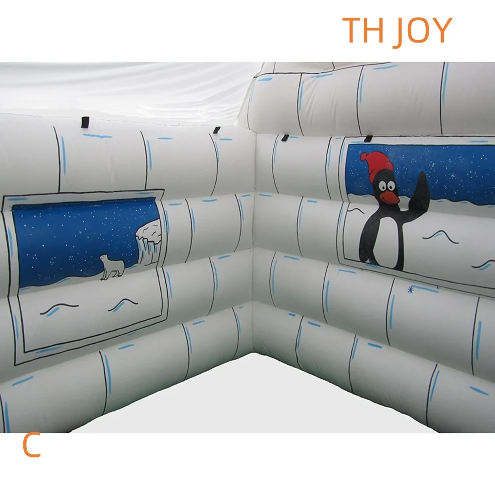 Transporte aéreo rápido 2025 novo design inflável neve iglu inflável casa de natal tenda