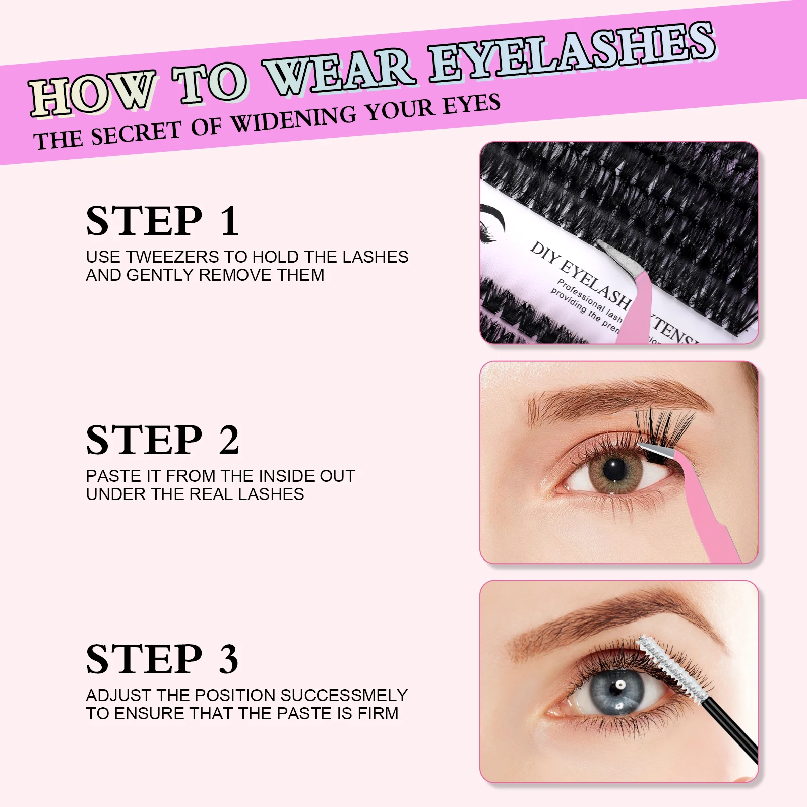 Diy Wimpers Verlengingsset Individuele Mix Wimper Clusters Met Waterdichte Sterke Hold Lash Bond En Seal Make-Up Accessoires