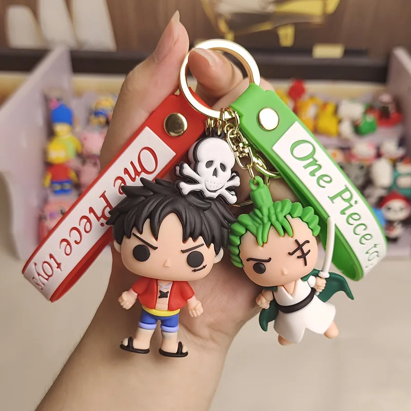 Porte-clés One Piece Luffy Anime Peripharrate, ornements de collection mignons, Kaido Jinbe Roger, meilleur cadeau d'anniversaire pour enfants