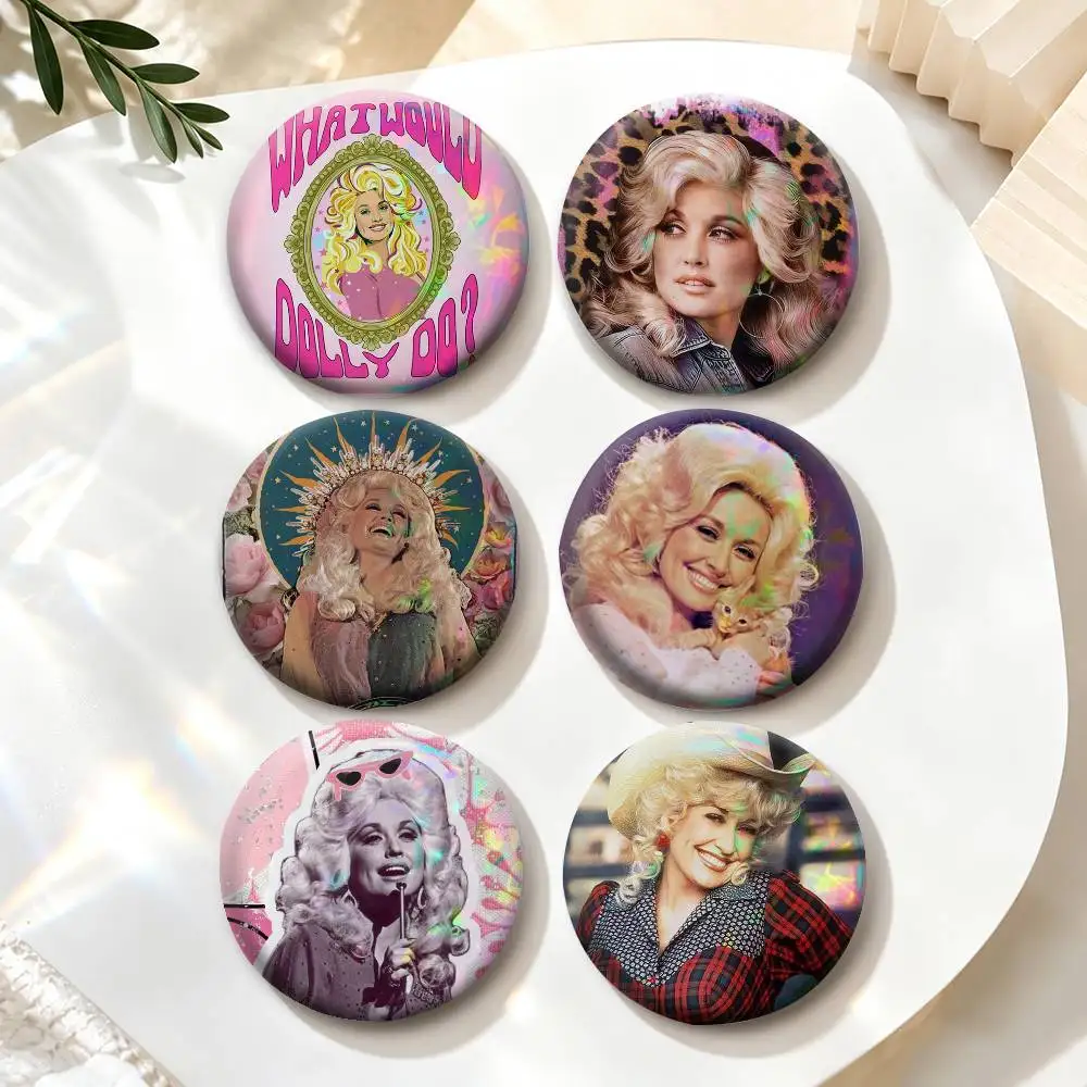 Country Music Dolly P-Parton  Badges Creative Tinplate Button PinsBrooch Badge Clothes Backpack
