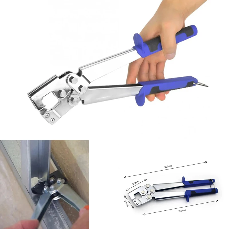 

Hand Tool Professional Drywall Keel Plier Crimper Articulated Crimping Steel Repair Keel Stud Fastening Joiner Portable Pliers