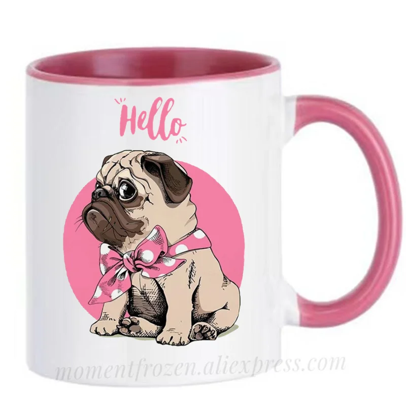 

Pug Dog Coffee Mugs, French Bulldog Cups, Dachshund Mugs, Cocoa Caffeine, Home Decal, Friends Gifts, Teaware, Tableware