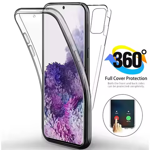 360 Degree Full Clear PC Case For Samsung Galaxy S25 Ultra S24 FE S23 Plus S22 S21 A36 A26 A56 Phone Dual Side Front Back Cover
