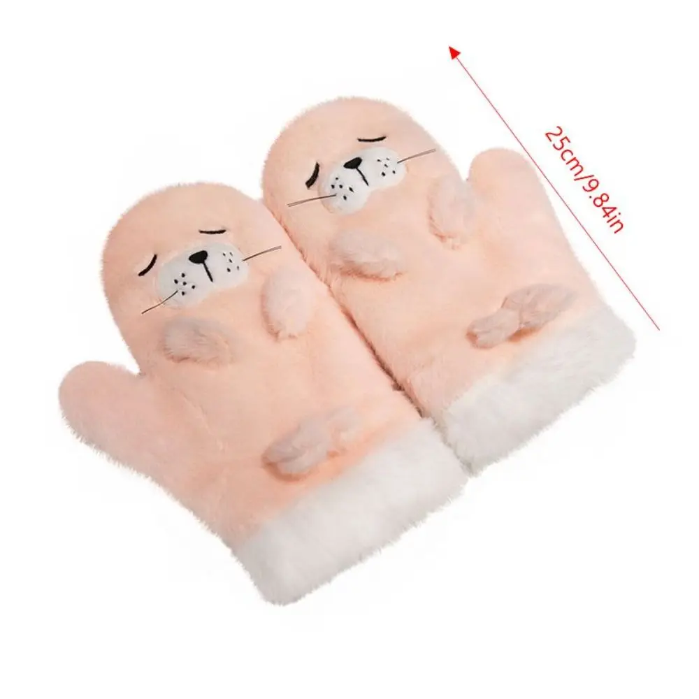 جديد بلون قفازات كاملة الأصابع رشاقته التطريز الحيوان محبوك القفاز قفازات صوف دافئة الشتاء الخريف