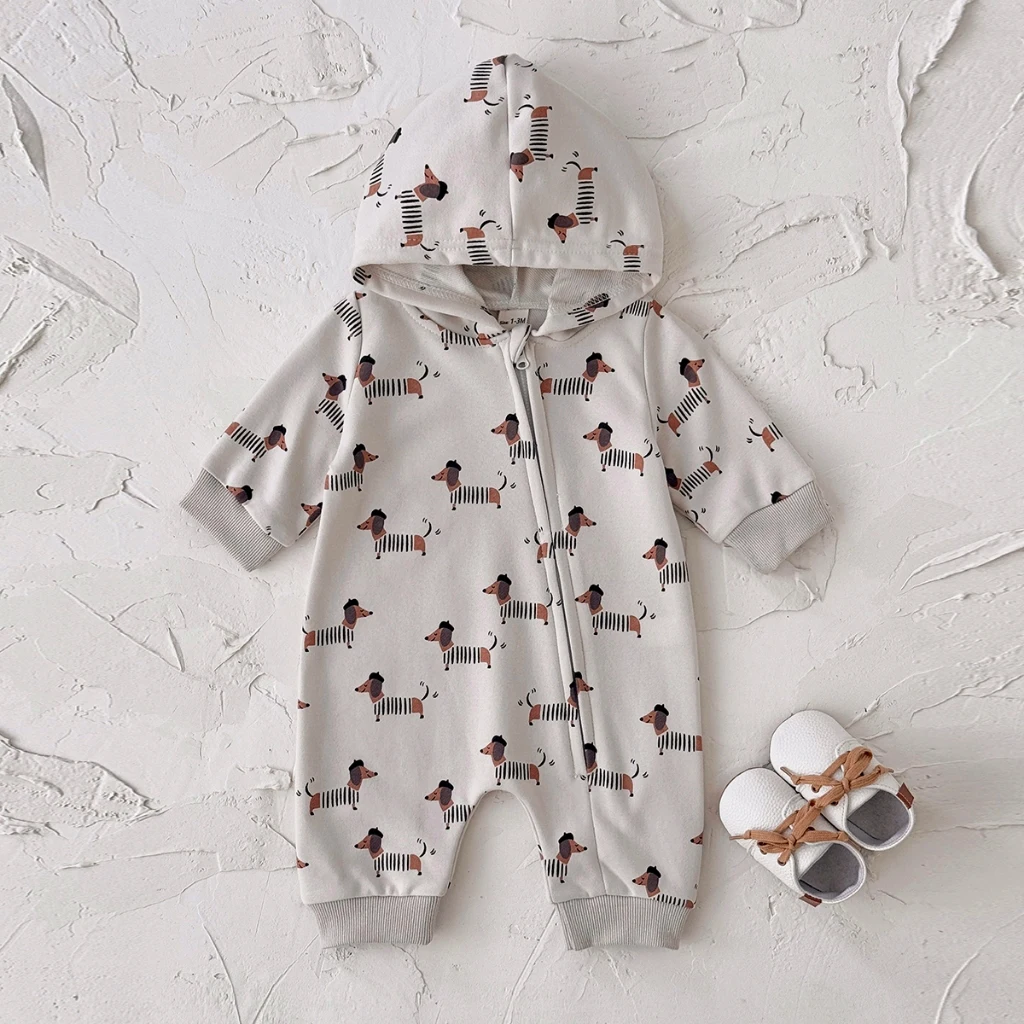 Otoño nuevo traje de gatear de - Baby Clothing Zip reseña y precio