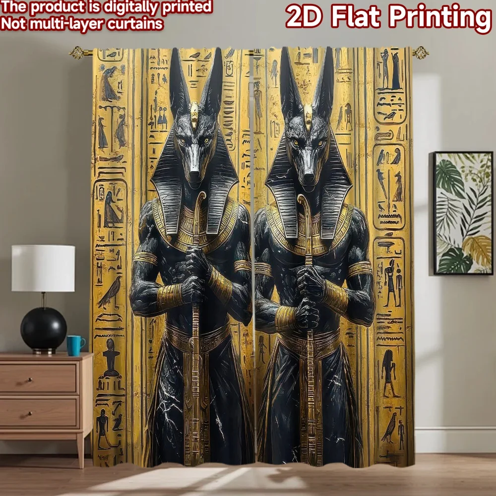 

1pc 2D flat Photography Backdrop Party Backdrop Egyptian Anubis Guardians 100% Polyester Festive Holiday Perfect for Holiday
