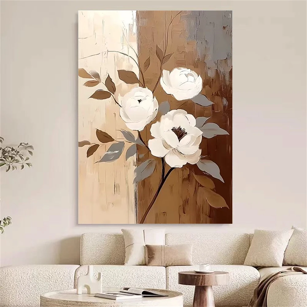 

Original Knife Painting 3D textured leaves and petals Fortune Tree Handmade Oil Paintings on Canvas for hotel lobby Home Decor