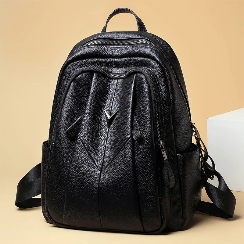 faionable-genuine-leather-large-capaci-travel-bapa-women's-bookbag-cuter-bag-double-oulder-bag-new-model