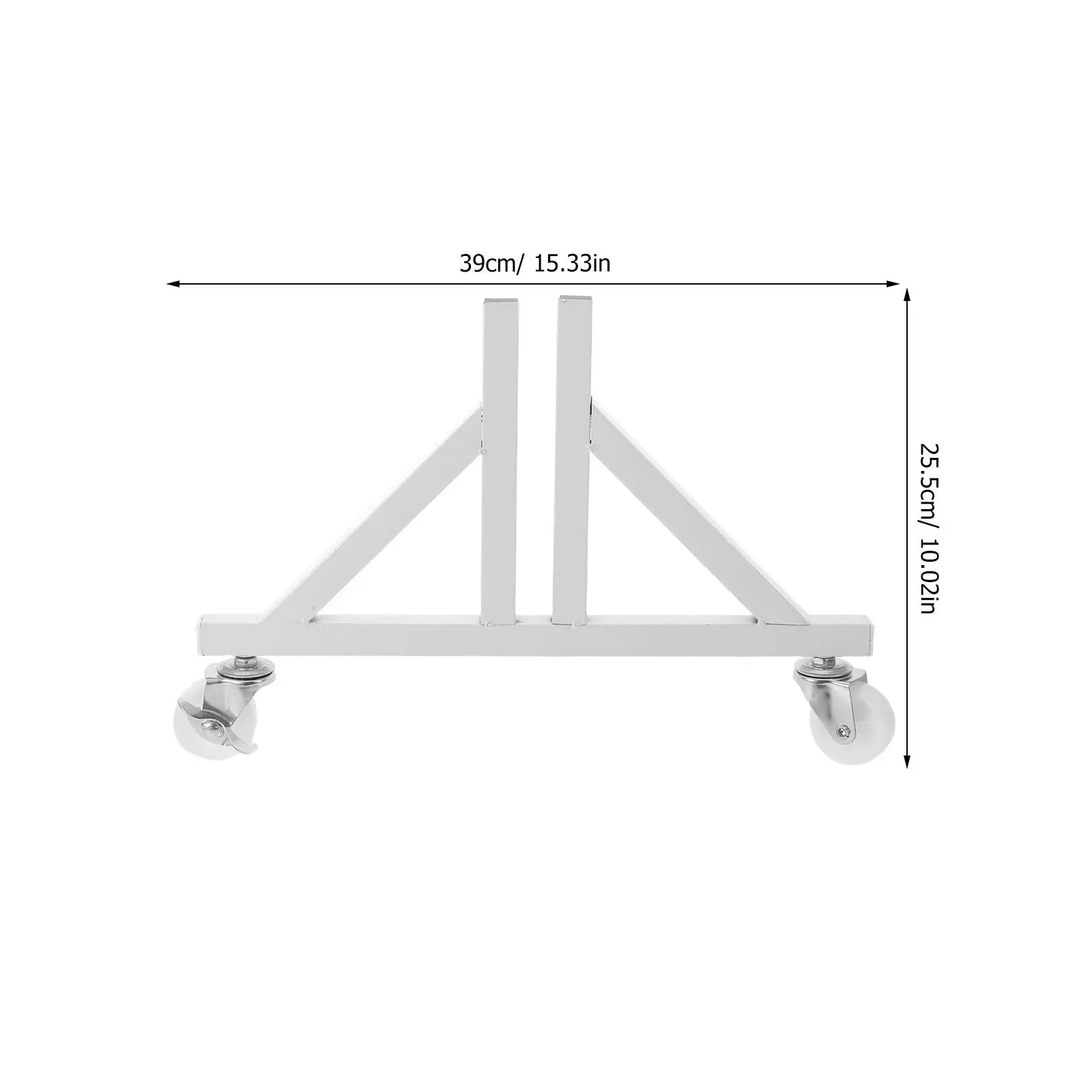 2Pcs Mobile Pegboard Base Stand Rolling Swivel Wheels Triangular Support for Garage Home Tool Organizer Display Panel Rack