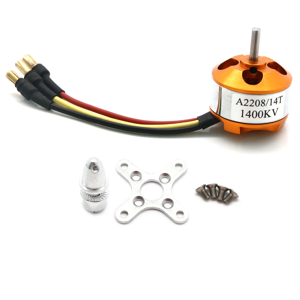 XXD A2208 KV1100 KV1400 KV2600 Brushless DC Motor for RC Airplanes/Boat/Vehicle Model Glider Plane