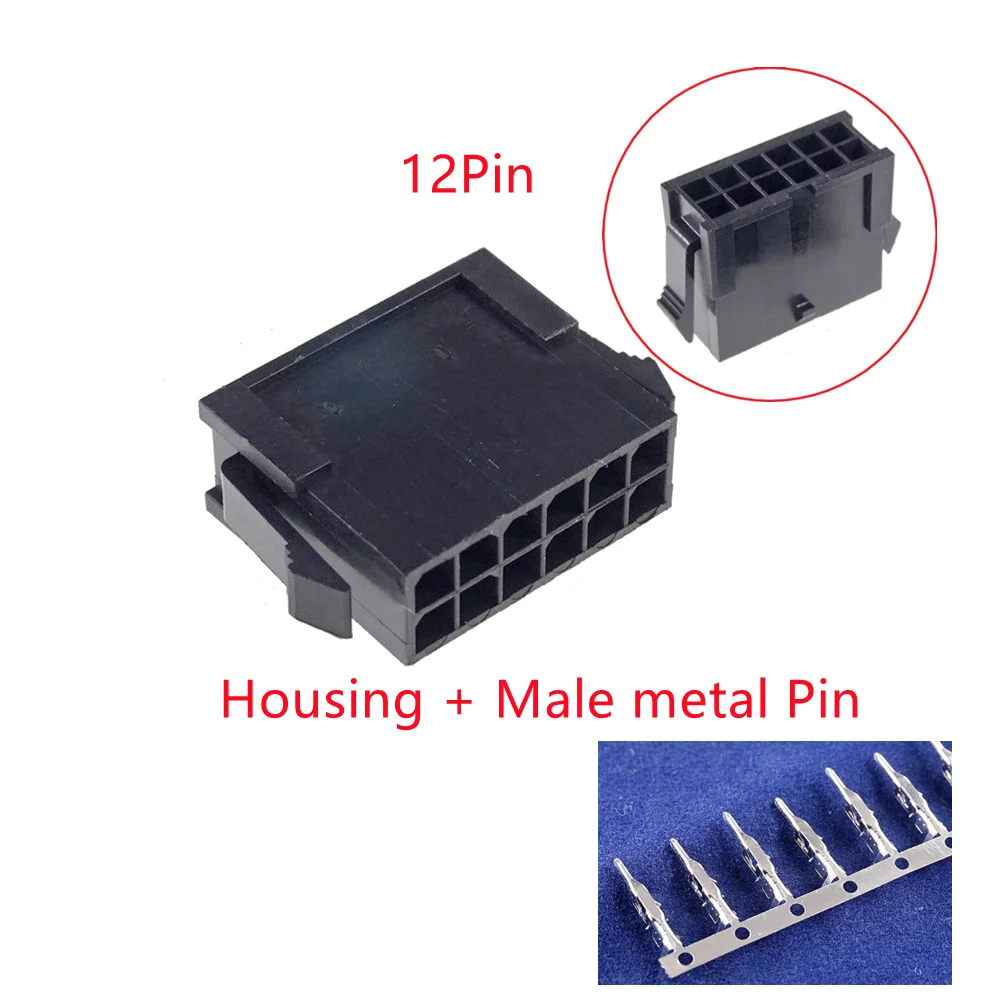 10 Sets 3.0mm Micro-Fit 3.0 Connector Female Housing 2 4 6 8 10 12 14 16 18 20 22 24 P Panel Mount Ears + Terminal Molex 43020