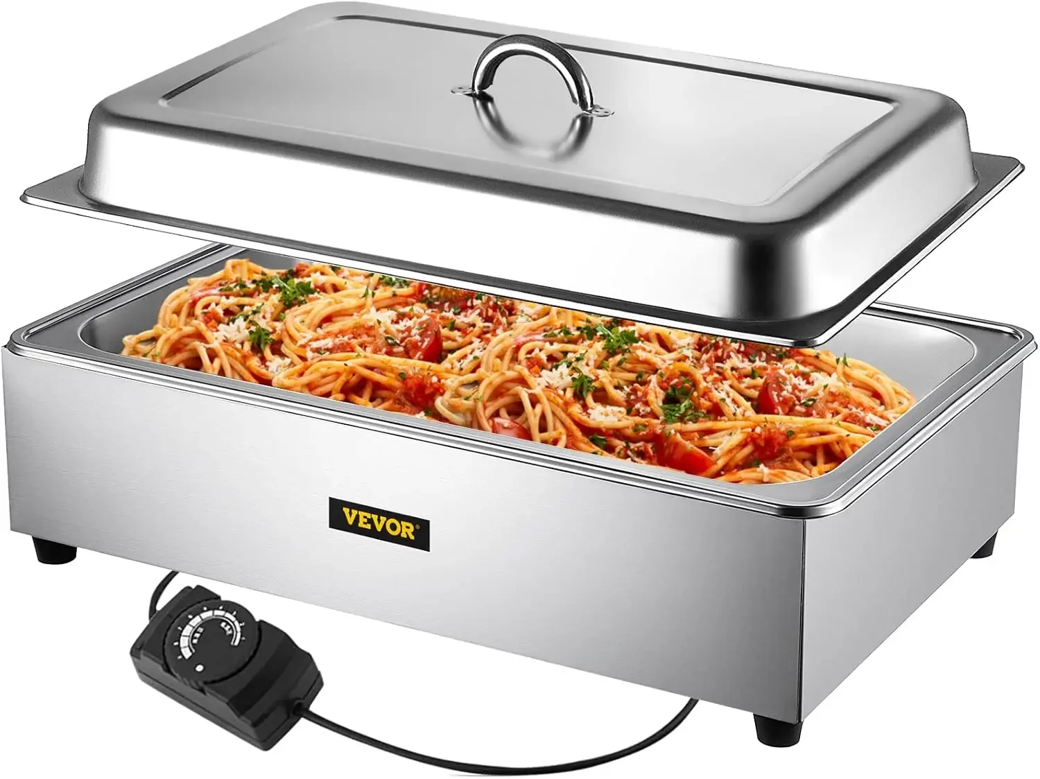 

Commercial Food Warmer, Full-Size 1 Pot Steam Table with Lid, 9.5 Quart Electric food Warmers