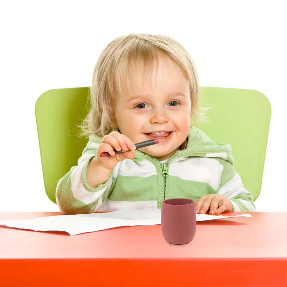

2Pcs Silicone Baby Training Cup for Toddlers Open Cup for Infant Water Drinking Safety Dishwasher Safe Heat Resistant