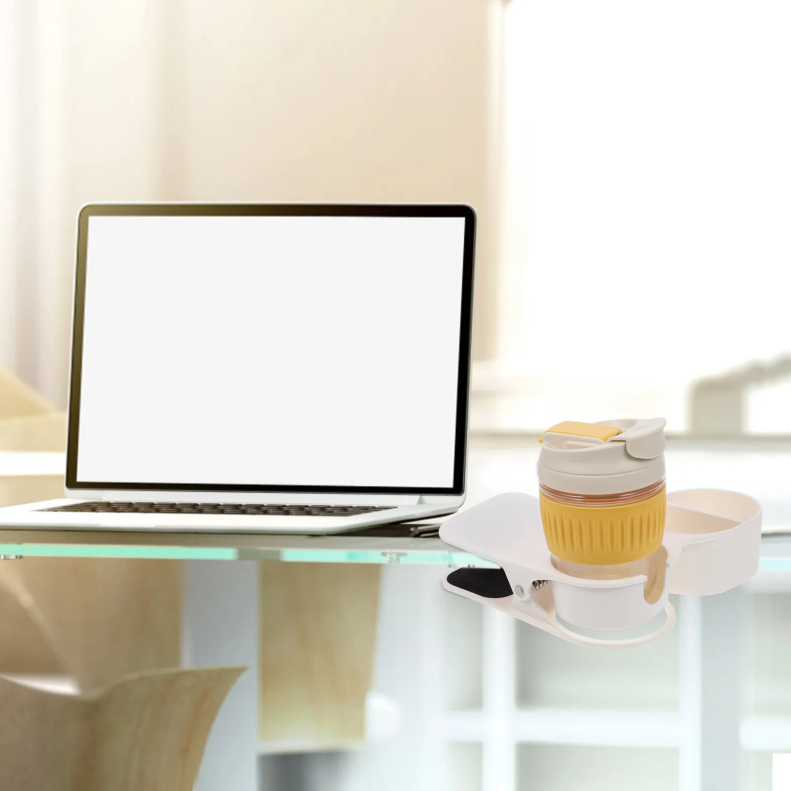 

Серый зажим-держатель для стакана на стол для холодных напитков, мобильных телефонов, косметики, канцелярских принадлежностей, экономящий место, из АБС-пластика