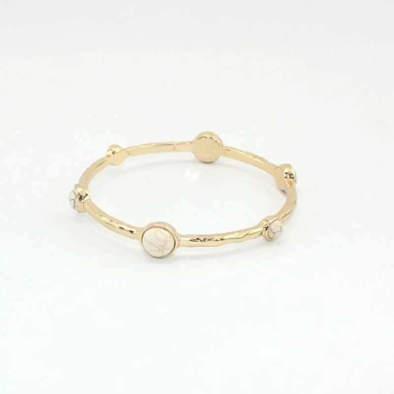 Minimalist Marble Stone Bracelet Stackable Bracelet Birthstone Jewelry Anniversary Gift