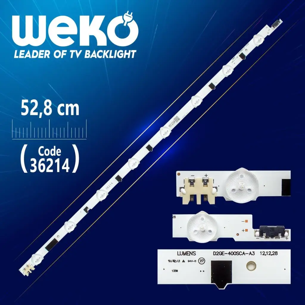 D2GE-400SCA-R3 - 2013 SVS40F L 8 REV 1,9-LEFT-52,8 CM 8 LED WEKO COPPER BOTTOM D2GE-400SCA-R3 - 2013 SVS40F L 8 REV 1,9-LEFT-52,8 CM 8 LED WEKO COPPER BOTTOM