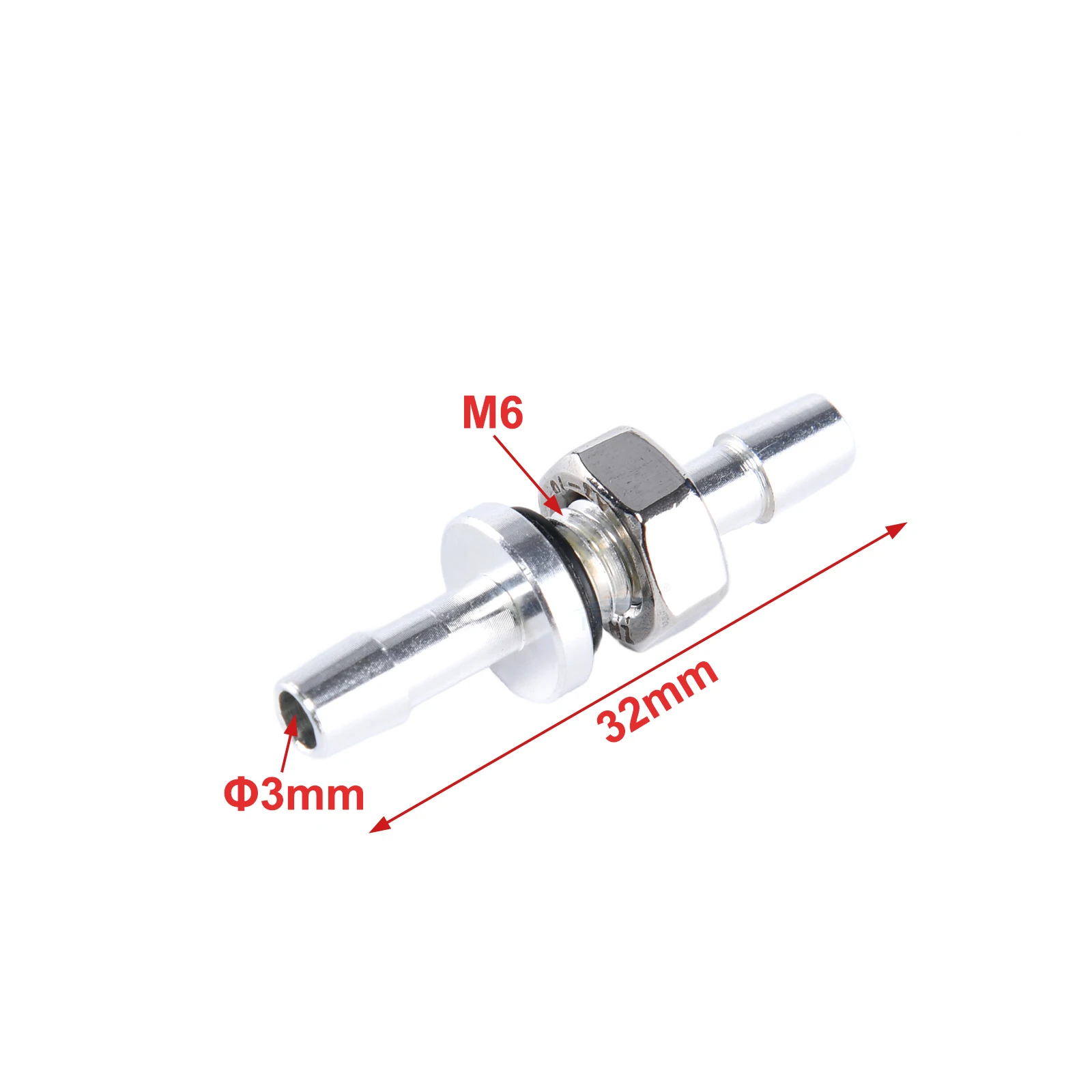 Boquilla de conexión de tubo de agua de aluminio M6/M8 para barco RC, boquilla directa para ID de 3/4mm, tubo de refrigeración por agua para extender, 1 ud.