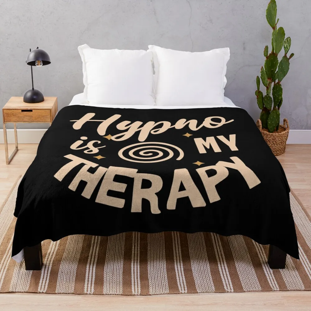 

Hypno is My Therapy Throw Blanket Hairy Nap Flannels Luxury Brand Blankets