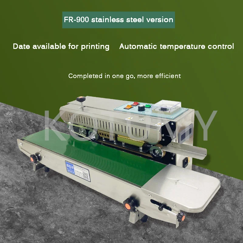 FR-900 Automatic Continuous Band Sealer Horizontal Auto Sealing Machine Horizontal Bag Sealer For Bag-Making Print Date