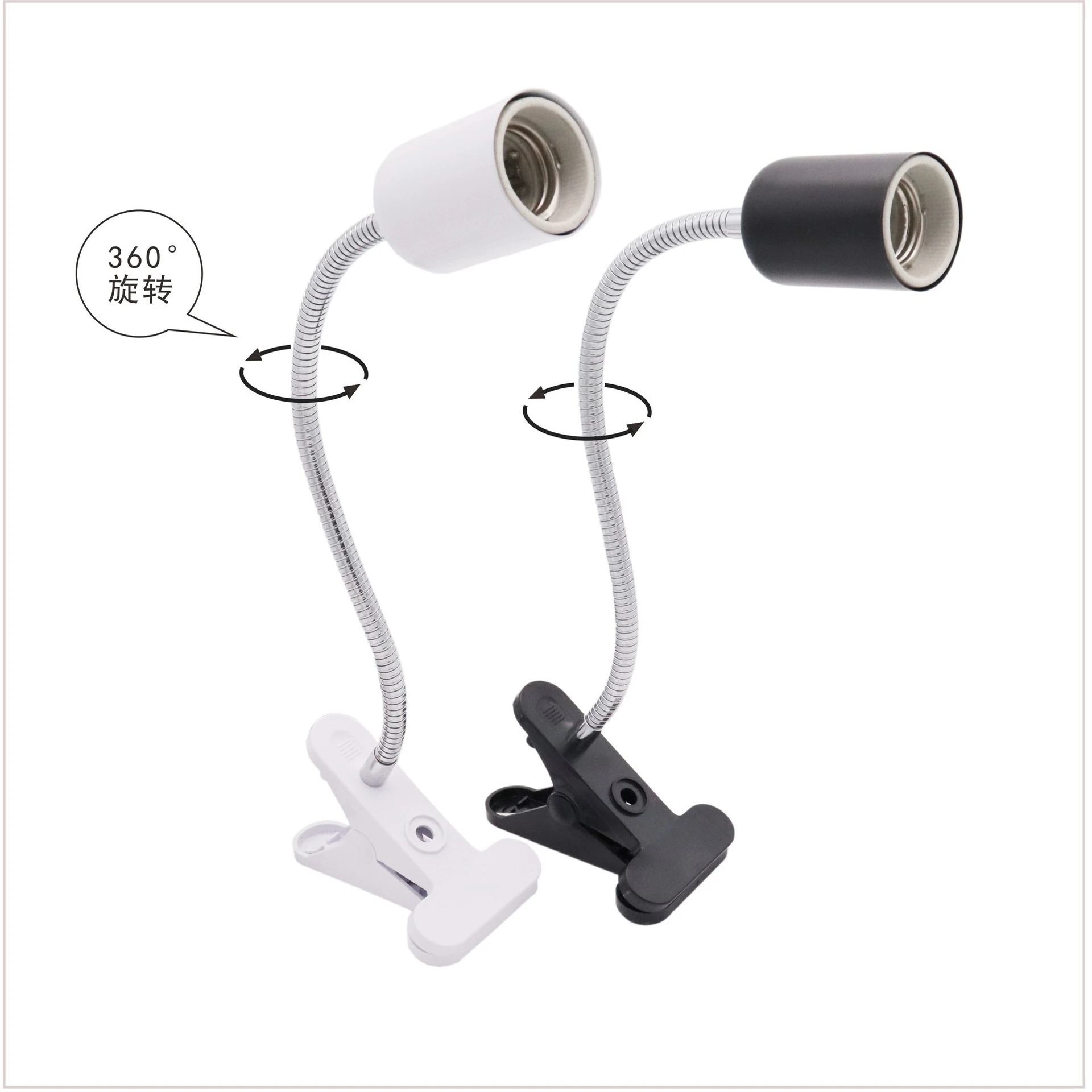 E27 360℃ Revolving Light Stand With 1.8m US Power Cord LED Lamp Holder UVA Heat Lamp Clip For Reptile Pet Turtle Back Light